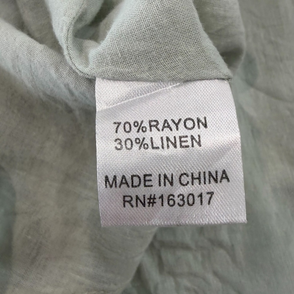 Princess Polly Empress of Love Sage Green Linen Milkmaid Babydoll Mini Dress, 6 - Picture 8 of 11